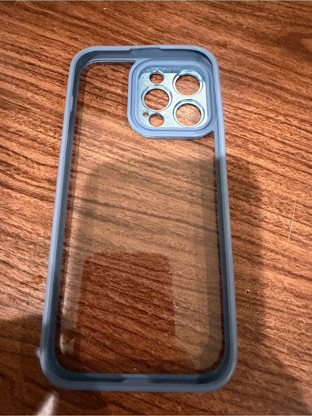 New iPhone 14 Pro Max Clear Protective Phone Case with Blue Frame